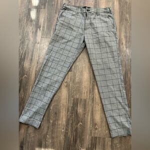Hollister Black and White Plaid Pants